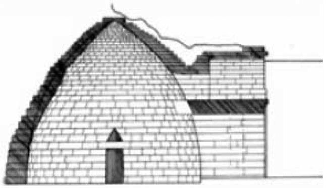 Buried Mycenaean corbelled vault.png