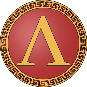 The letter lambda was used by the Spartan army as a symbol of Lacedaemon of Sparta